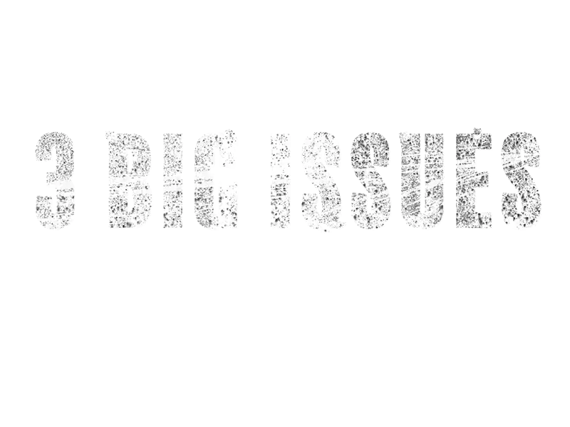 3 BIG ISSUES - in construction -